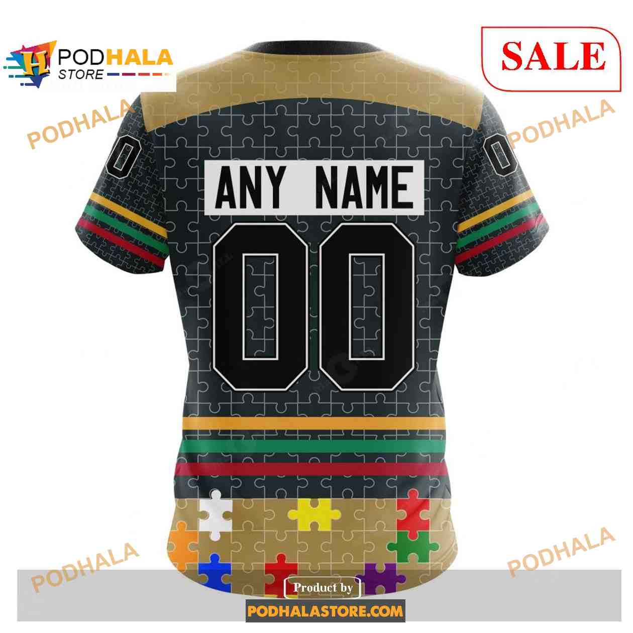 Custom Vegas Golden Knights Fearless Aganst Autism Sweatshirt NHL Hoodie 3D Custom Vegas Golden Knights Fearless Aganst Autism Sweatshirt NHL Hoodie 3D