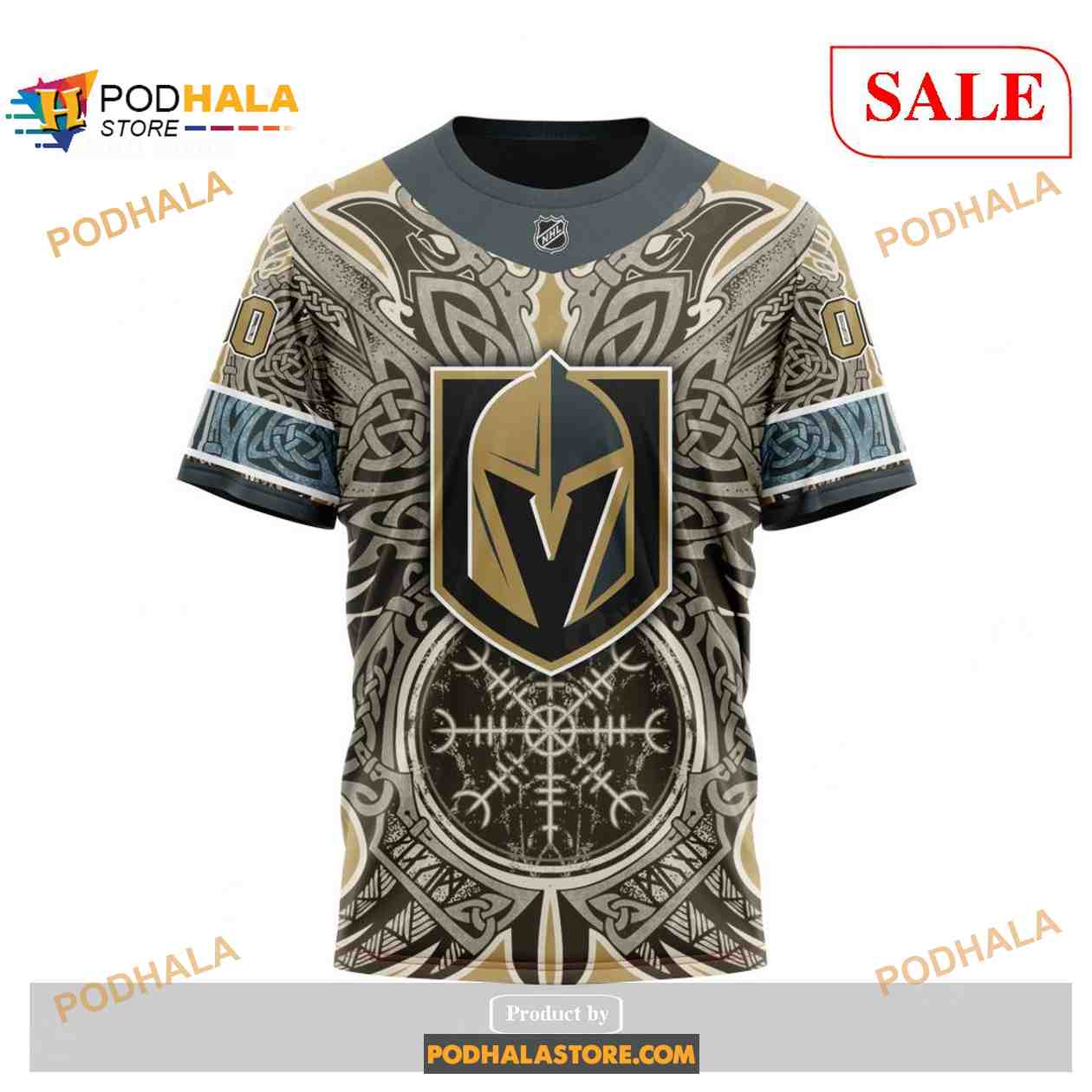 Custom Vegas Golden Knights Norse Viking Symbols Sweatshirt NHL Hoodie 3D Custom Vegas Golden Knights Norse Viking Symbols Sweatshirt NHL Hoodie 3D