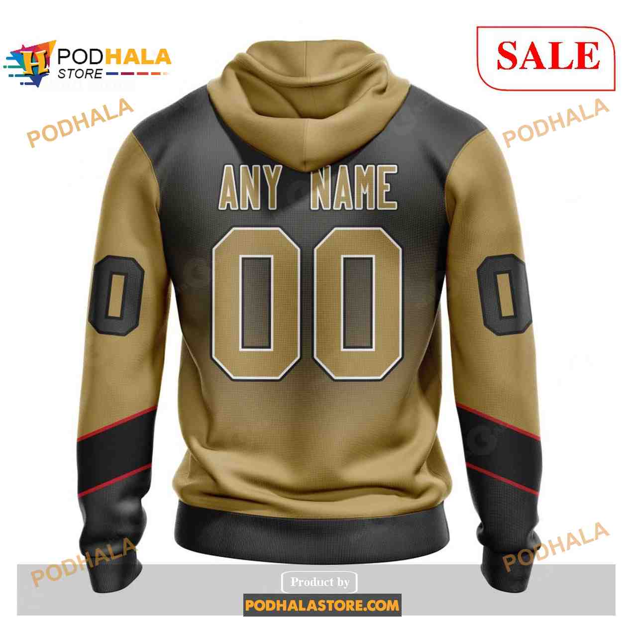 Custom Vegas Golden Knights Retro Gradient Design Sweatshirt NHL Hoodie 3D Custom Vegas Golden Knights Retro Gradient Design Sweatshirt NHL Hoodie 3D