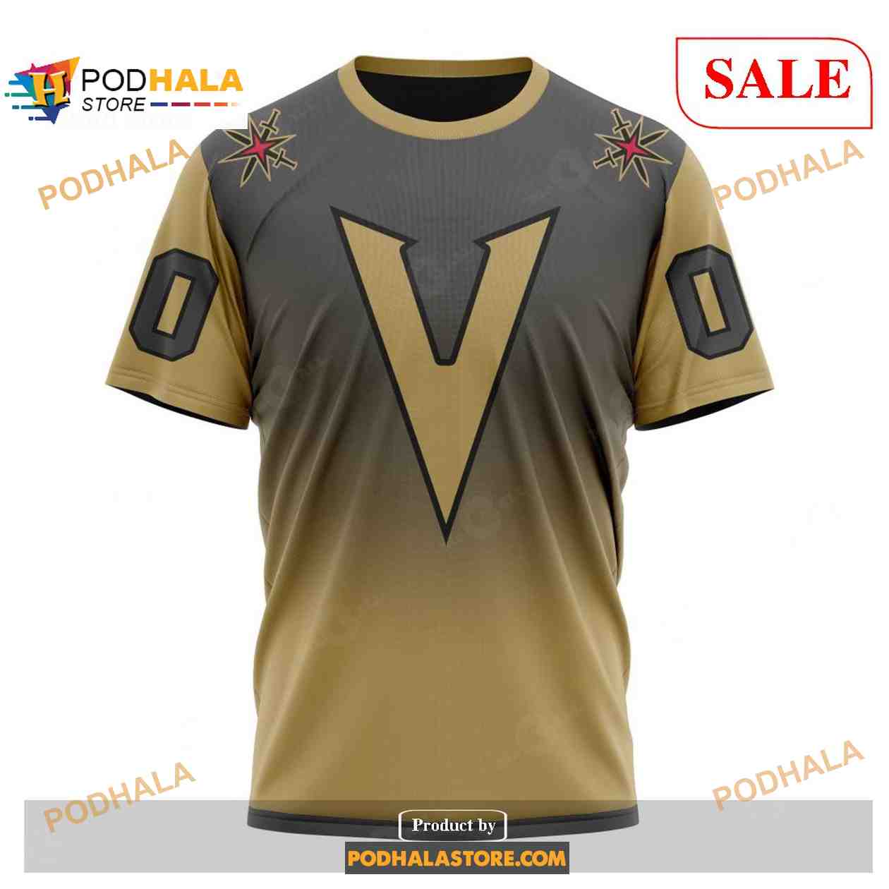 Custom Vegas Golden Knights Retro Gradient Design Sweatshirt NHL Hoodie 3D Custom Vegas Golden Knights Retro Gradient Design Sweatshirt NHL Hoodie 3D