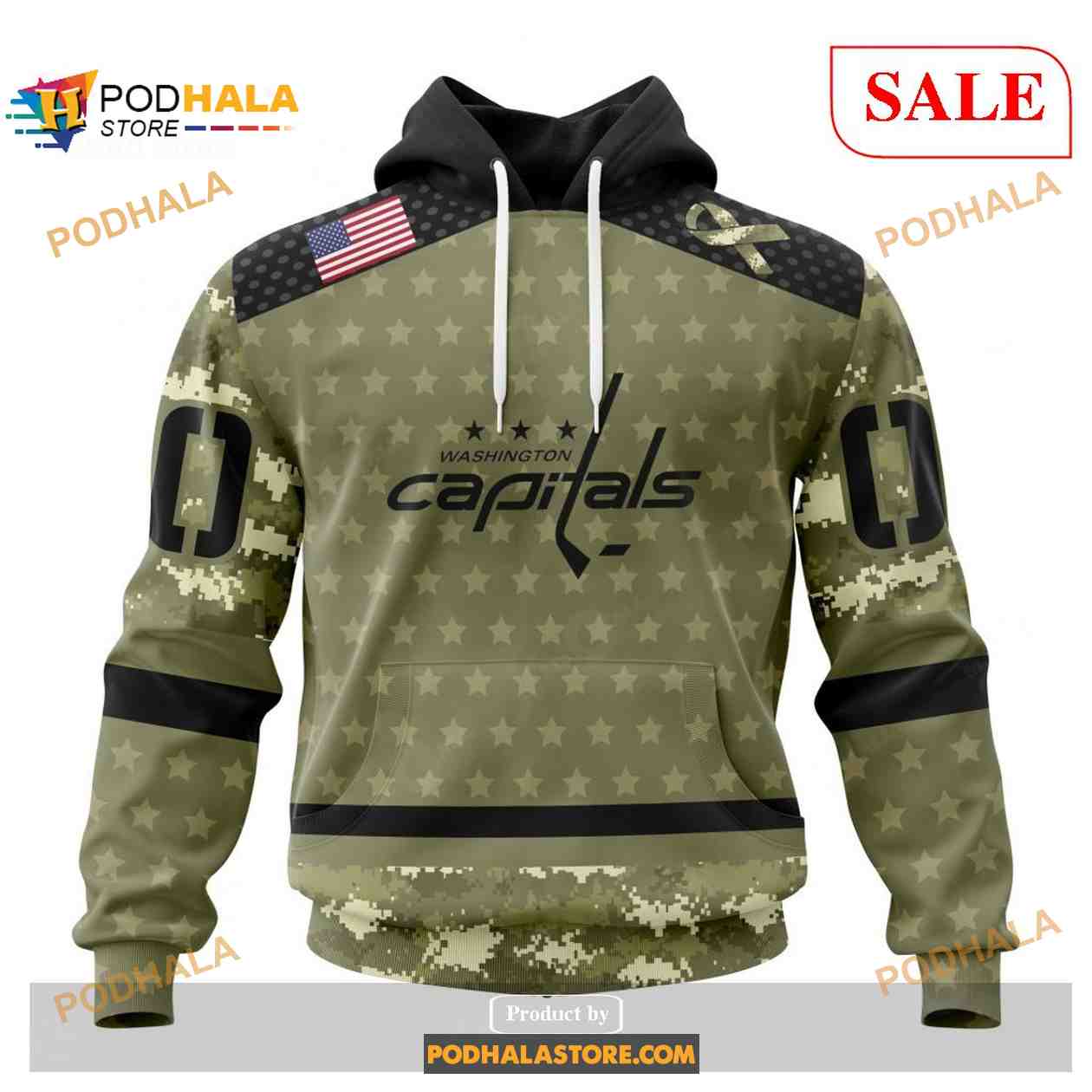Custom Washington Capitals Camo Military Appreciation Sweatshirt NHL Hoodie 3D Custom Washington Capitals Camo Military Appreciation Sweatshirt NHL Hoodie 3D