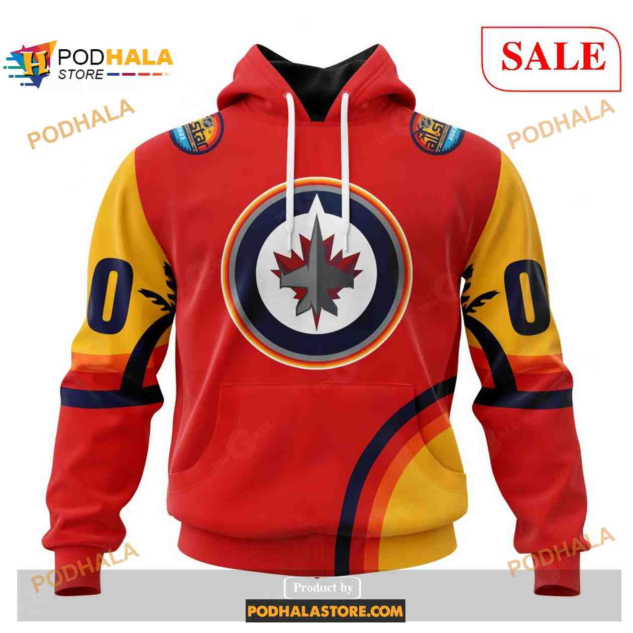 Custom Winnipeg Jets ALL Star Sunset NHL Shirt Hoodie 3D Custom Winnipeg Jets ALL Star Sunset NHL Shirt Hoodie 3D