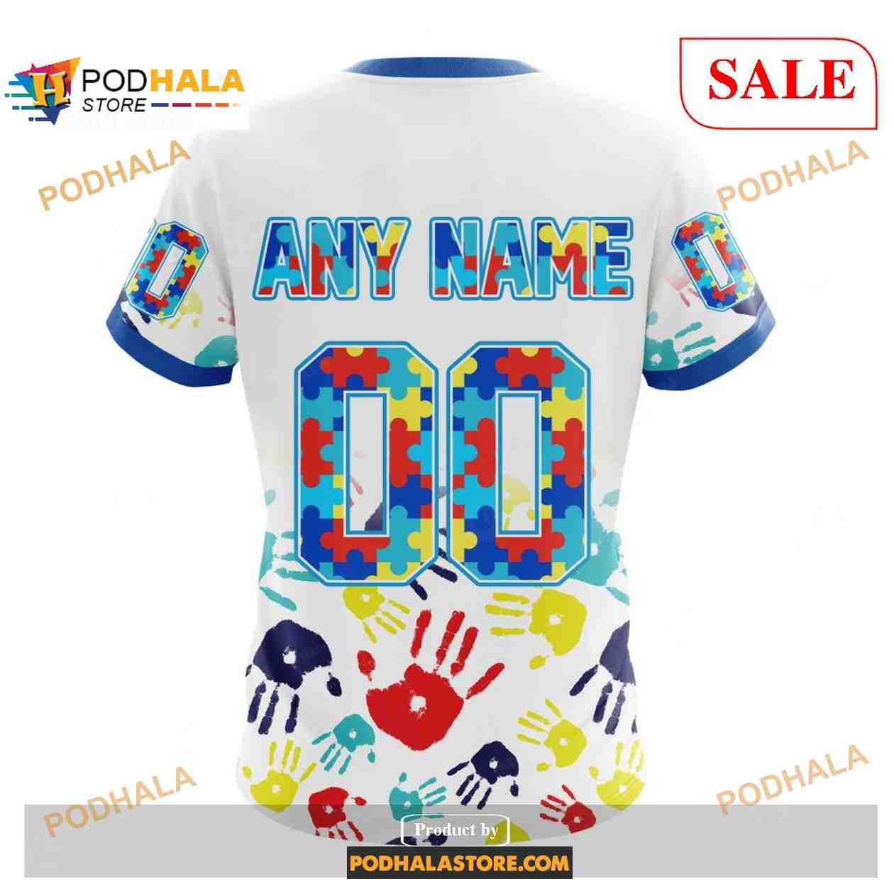 Custom Winnipeg Jets Autism Awareness Design NHL Shirt Hoodie 3D Custom Winnipeg Jets Autism Awareness Design NHL Shirt Hoodie 3D