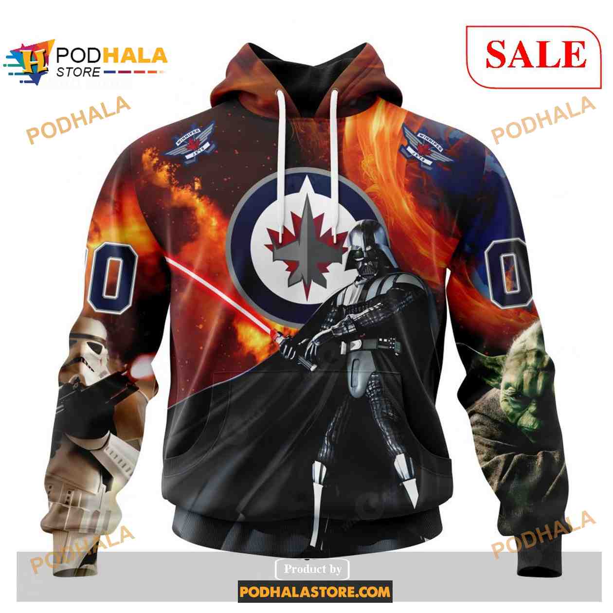 Custom Winnipeg Jets Design X Star War NHL Shirt Hoodie 3D Custom Winnipeg Jets Design X Star War NHL Shirt Hoodie 3D