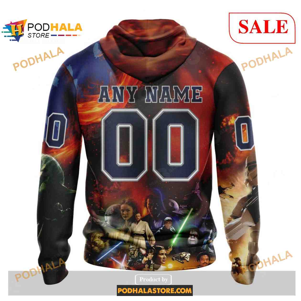 Custom Winnipeg Jets Design X Star War NHL Shirt Hoodie 3D Custom Winnipeg Jets Design X Star War NHL Shirt Hoodie 3D
