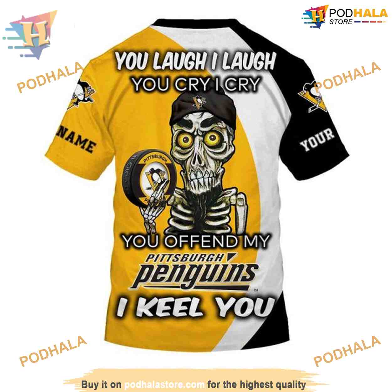 Custom You Laugh I Laugh You Cry I Cry NHL Pittsburgh Penguins Hoodie 3D Custom You Laugh I Laugh You Cry I Cry NHL Pittsburgh Penguins Hoodie 3D