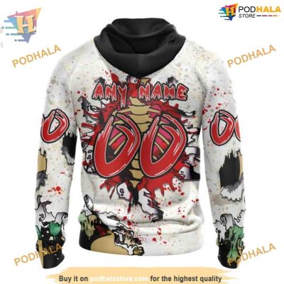 Custom Zombie Style For Halloween NHL Nashville Predators Hoodie 3D