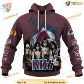 Custom Mix Kiss Band Style Nhl Colorado Avalanche Hoodie 3d Sweatshirt 1.jpg - demo10