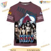 Custom Mix Kiss Band Style Nhl Colorado Avalanche Hoodie 3d Sweatshirt 2.jpg - demo10