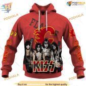 Custom X Kiss Band Style Nhl Calgary Flames Hoodie 3d Sweatshirt 1.jpg - demo10