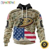 Custom NHL Anaheim Ducks Hoodie Specialized Kits For United State With Camo Color All Over Print Hoodie Unisex Tshirt Hoodie