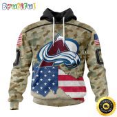 Custom NHL Colorado Avalanche Hoodie Specialized Kits For United State With Camo Color All Over Print Hoodie Unisex Tshirt Hoodie