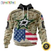 Custom NHL Dallas Stars Hoodie Specialized Kits For United State With Camo Color All Over Print Hoodie Unisex Tshirt Hoodie
