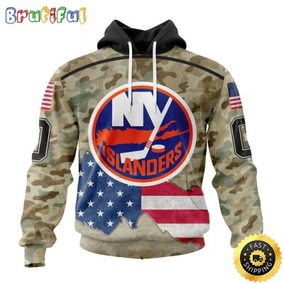 Custom NHL New York Islanders Hoodie Specialized Kits For United State With Camo Color All Over Print Hoodie Unisex Tshirt Hoodie
