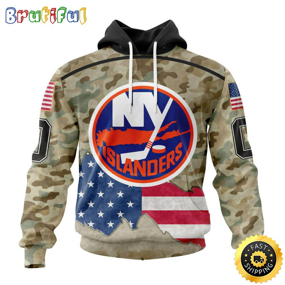 Custom NHL New York Islanders Hoodie Specialized Kits For United State With Camo Color All Over Print Hoodie Unisex Tshirt Hoodie