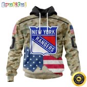 Custom NHL New York Rangers Hoodie Specialized Kits For United State With Camo Color All Over Print Hoodie Unisex Tshirt Hoodie