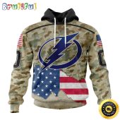 Custom NHL Tampa Bay Lightning Hoodie Specialized Kits For United State With Camo Color All Over Print Hoodie Unisex Tshirt Hoodie