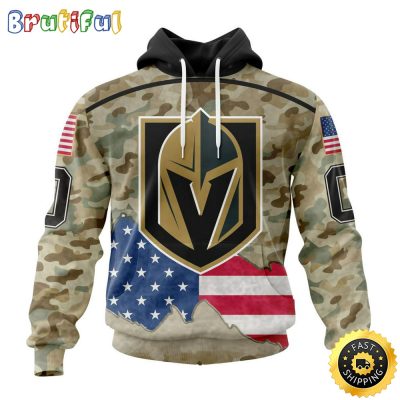 Custom NHL Vegas Golden Knights Hoodie Specialized Kits For United State With Camo Color All Over Print Hoodie Unisex Tshirt Hoodie