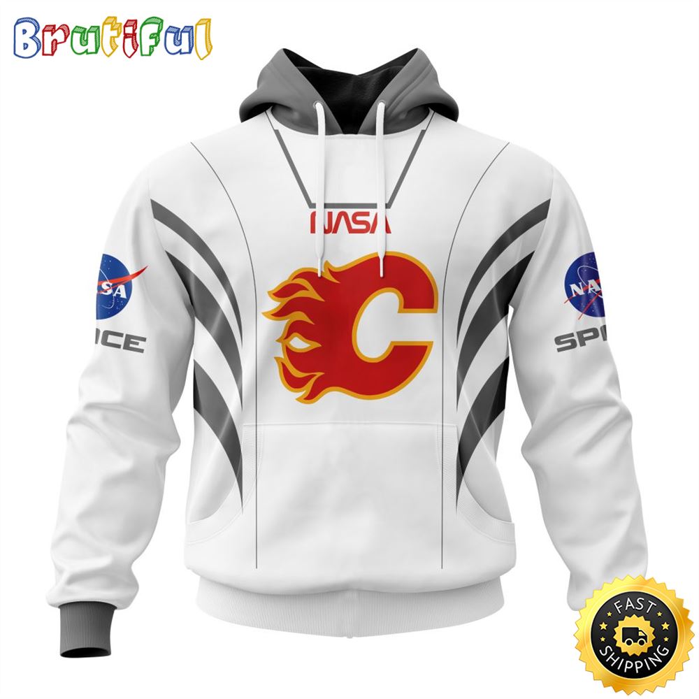 Custom Name NHL Calgary Flames Hoodie Special Space Force NASA Astronaut All Over Print 3D Unisex Hoodie Custom Name NHL Calgary Flames Hoodie Special Space Force NASA Astronaut All Over Print 3D Unisex Hoodie