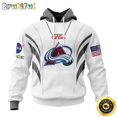Custom Name NHL Colorado Avalanche Hoodie Special Space Force NASA Astronaut All Over Print 3D Unisex Hoodie