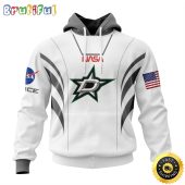 Custom Name NHL Dallas Stars Hoodie Special Space Force NASA Astronaut All Over Print 3D Unisex Hoodie