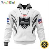 Custom Name NHL Los Angeles Kings Hoodie Special Space Force NASA Astronaut All Over Print 3D Unisex Hoodie