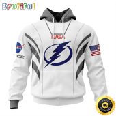 Custom Name NHL Tampa Bay Lightning Hoodie Special Space Force NASA Astronaut All Over Print 3D Unisex Hoodie