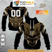 Customizable Anaheim Ducks Hoodie with 3D Dragon, Personalized Name