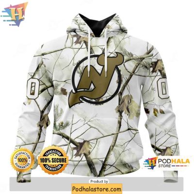 Customizable New Jersey Devils 3D Hoodie, Camouflage Winter Fan Apparel