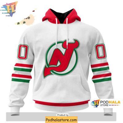 Customizable New Jersey Devils 3D Hoodie with Bold Whiteout Design