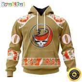 Customized NHL Anaheim Ducks Hoodie Special Grateful Dead Skull All Over Print 3D Hoodie Unisex Hoodie Tshirt