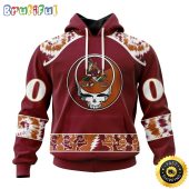 Customized NHL Arizona Coyotes Hoodie Special Grateful Dead Skull All Over Print 3D Hoodie Unisex Hoodie Tshirt