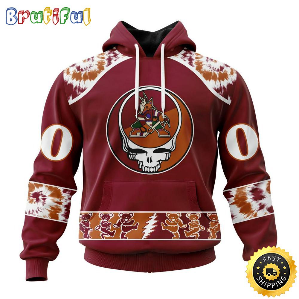 Customized NHL Arizona Coyotes Hoodie Special Grateful Dead Skull All Over Print 3D Hoodie Unisex Hoodie Tshirt Customized NHL Arizona Coyotes Hoodie Special Grateful Dead Skull All Over Print 3D Hoodie Unisex Hoodie Tshirt