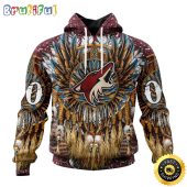 Customized NHL Arizona Coyotes Hoodie Special Native Costume Design 3D Hoodie Unisex Tshirt Hoodie