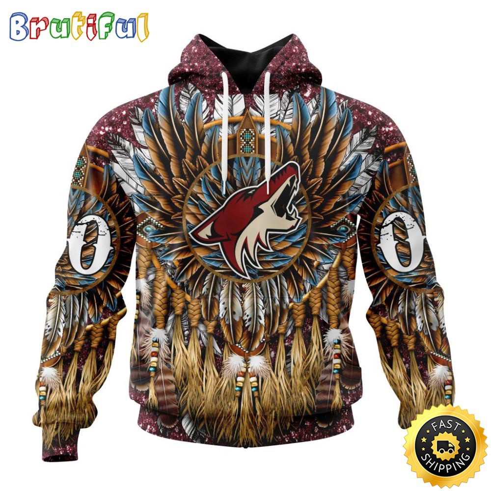 Customized NHL Arizona Coyotes Hoodie Special Native Costume Design 3D Hoodie Unisex Tshirt Hoodie