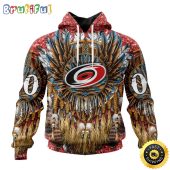 Customized NHL Carolina Hurricanes Hoodie Special Native Costume Design 3D Hoodie Unisex Tshirt Hoodie