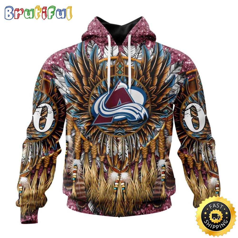 Customized NHL Colorado Avalanche Hoodie Special Native Costume Design 3D Hoodie Unisex Tshirt Hoodie