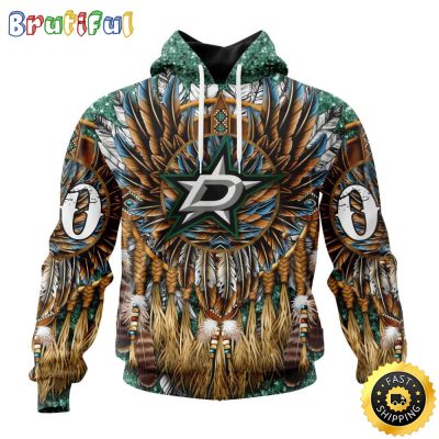 Customized NHL Dallas Stars Hoodie Special Native Costume Design 3D Hoodie Unisex Tshirt Hoodie