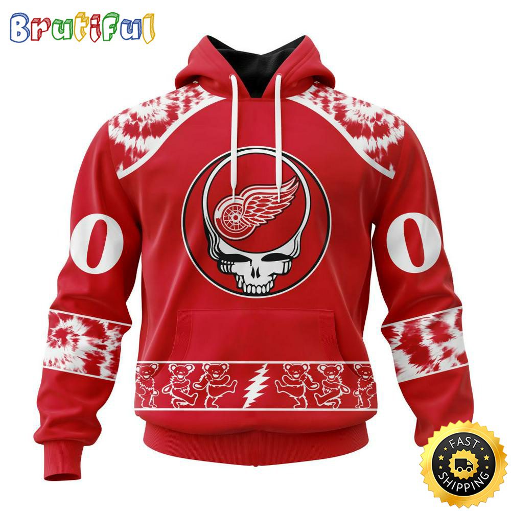 Customized NHL Detroit Red Wings Hoodie Special Grateful Dead Skull All Over Print 3D Hoodie Unisex Hoodie Tshirt Customized NHL Detroit Red Wings Hoodie Special Grateful Dead Skull All Over Print 3D Hoodie Unisex Hoodie Tshirt
