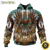 Customized NHL Minnesota Wild Hoodie Special Native Costume Design 3D Hoodie Unisex Tshirt Hoodie