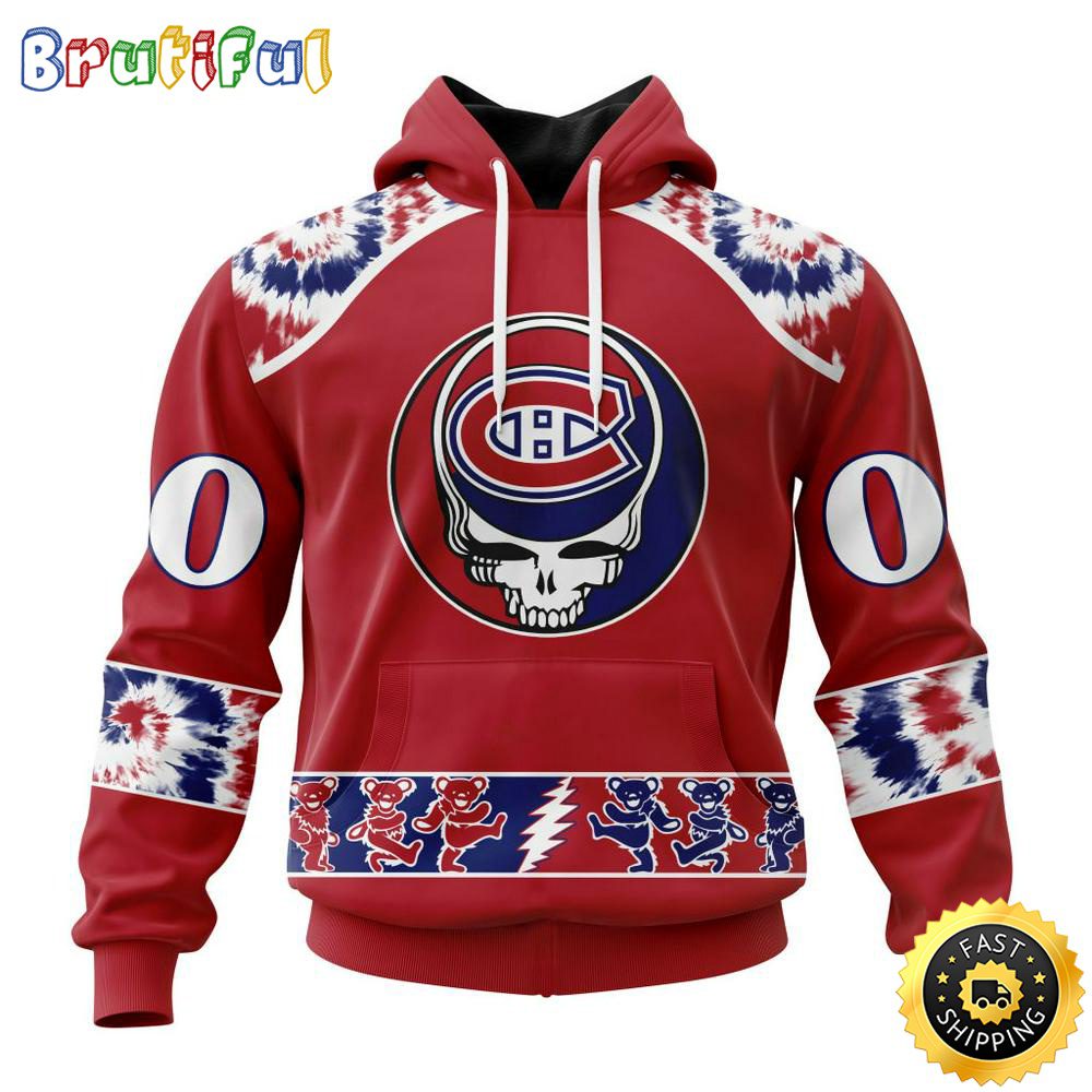 Customized NHL Montreal Canadiens Hoodie Special Grateful Dead Skull All Over Print 3D Hoodie Unisex Hoodie Tshirt Customized NHL Montreal Canadiens Hoodie Special Grateful Dead Skull All Over Print 3D Hoodie Unisex Hoodie Tshirt