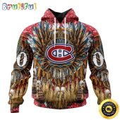Customized NHL Montreal Canadiens Hoodie Special Native Costume Design 3D Hoodie Unisex Tshirt Hoodie