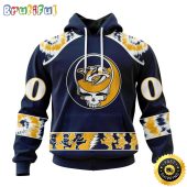 Customized NHL Nashville Predators Hoodie Special Grateful Dead Skull All Over Print 3D Hoodie Unisex Hoodie Tshirt