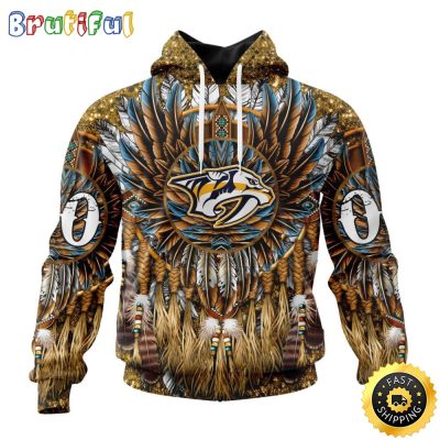 Customized NHL Nashville Predators Hoodie Special Native Costume Design 3D Hoodie Unisex Tshirt Hoodie
