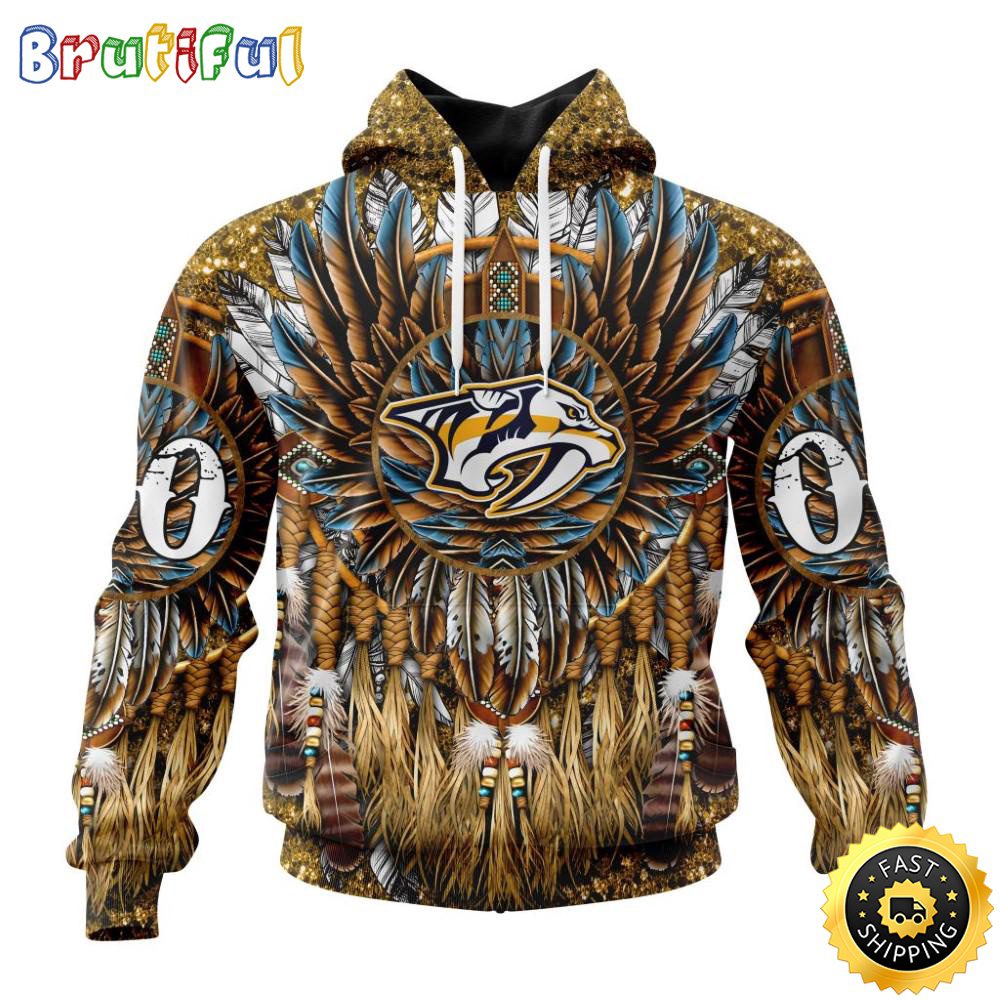 Customized NHL Nashville Predators Hoodie Special Native Costume Design 3D Hoodie Unisex Tshirt Hoodie