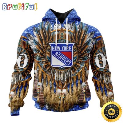 Customized NHL New York Rangers Hoodie Special Native Costume Design 3D Hoodie Unisex Tshirt Hoodie