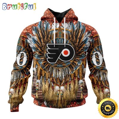 Customized NHL Philadelphia Flyers Hoodie Special Native Costume Design 3D Hoodie Unisex Tshirt Hoodie