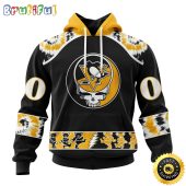 Customized NHL Pittsburgh Penguins Hoodie Special Grateful Dead Skull All Over Print 3D Hoodie Unisex Hoodie Tshirt
