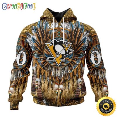 Customized NHL Pittsburgh Penguins Hoodie Special Native Costume Design 3D Hoodie Unisex Tshirt Hoodie