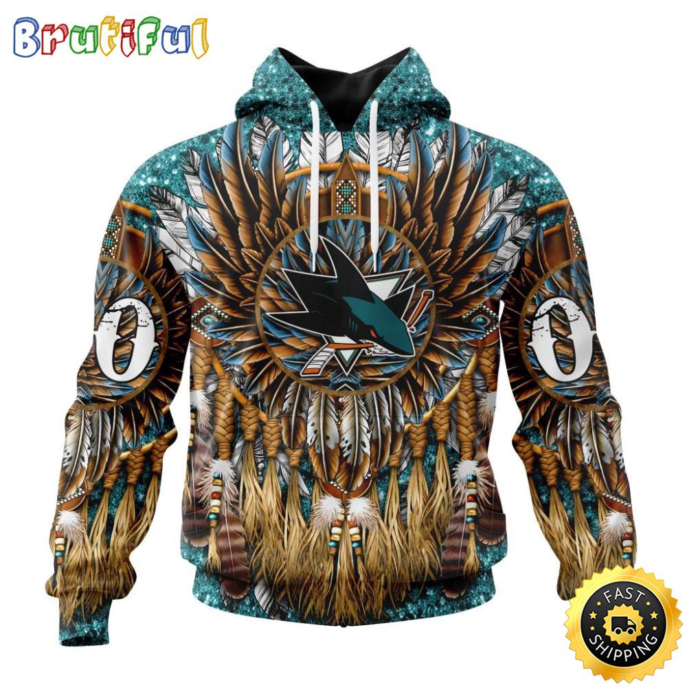 Customized NHL San Jose Sharks Hoodie Special Native Costume Design 3D Hoodie Unisex Tshirt Hoodie